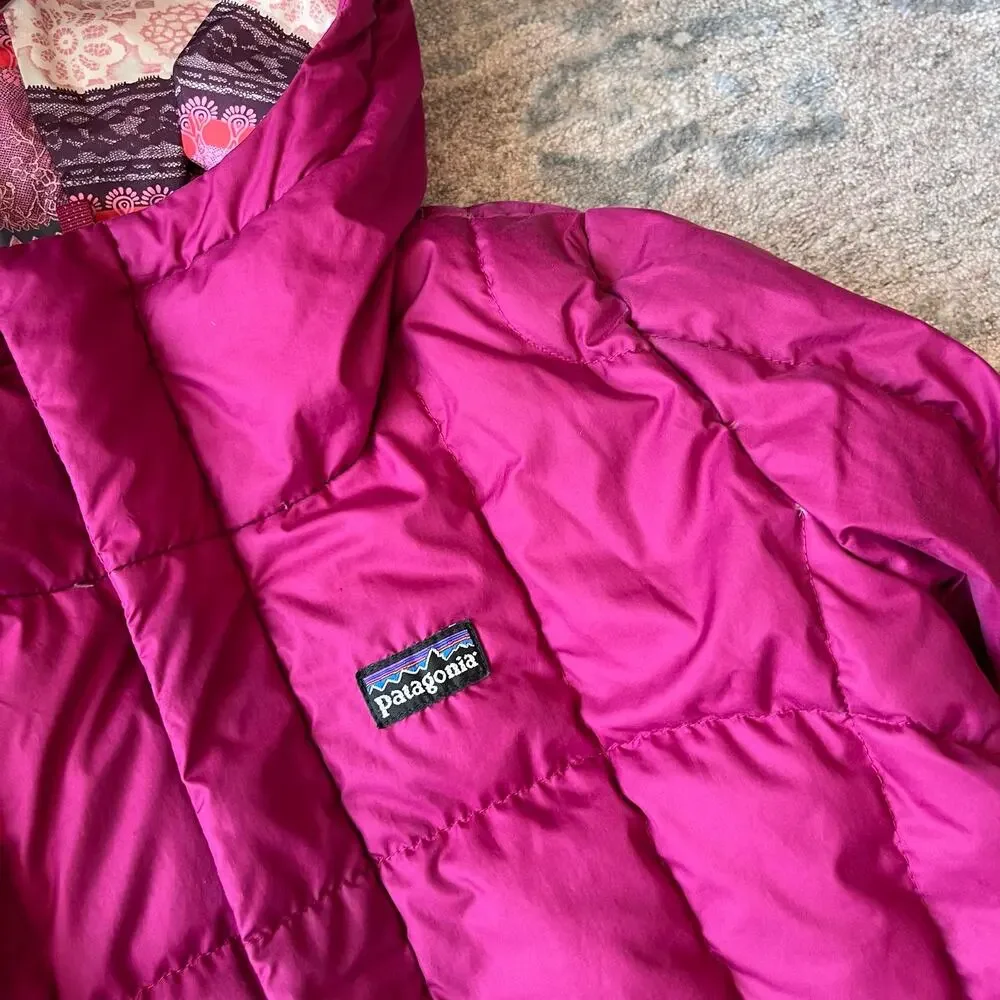 Patagonia Girls Down Winter Coat Long Parka M 10